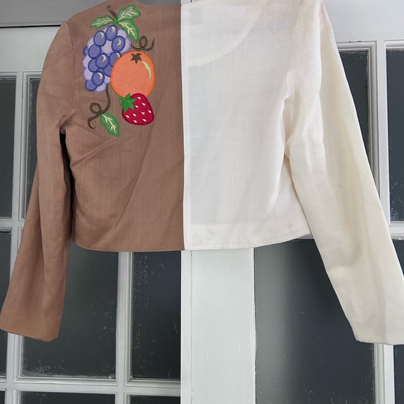 80s Vintage Fruit Embroidered Bolero Set - Picture 5 of 9